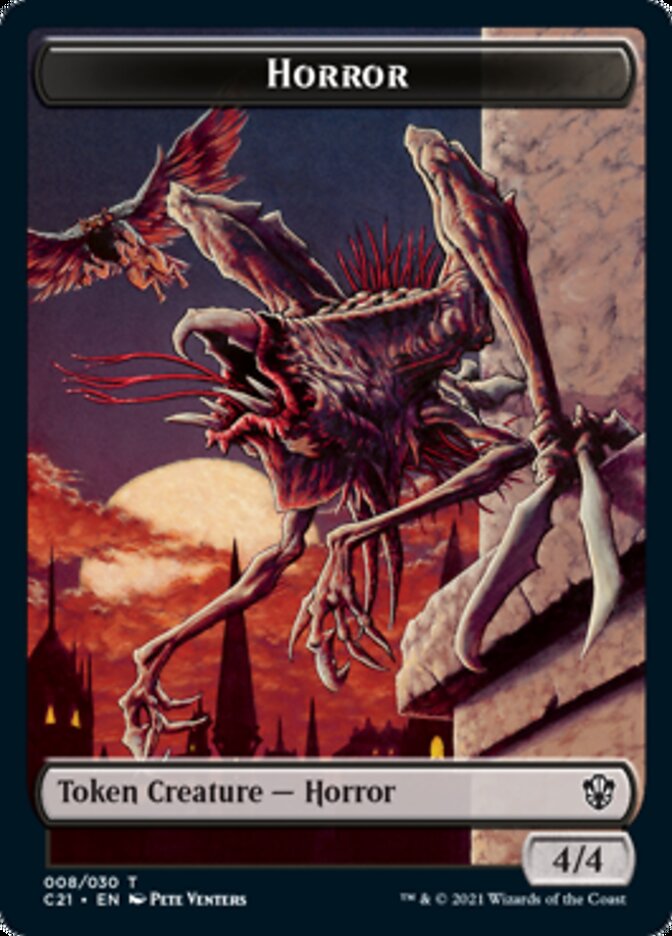 Zombie // Jeton double face d’horreur [Jetons Commander 2021] 