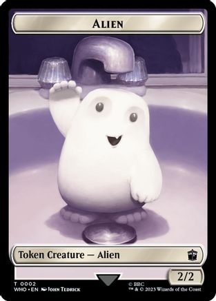 Alien // Clue (0023) Double-Sided Token (WHO-2 // 23) - Universes Beyond: Doctor Who Foil