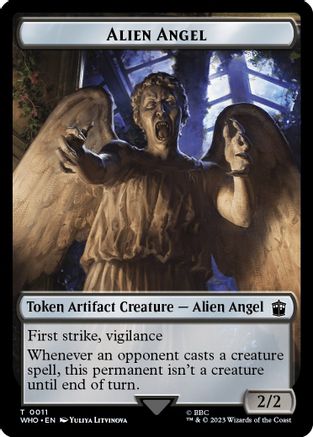 Alien Angel // Food (0027) Double-Sided Token (WHO-11 // 27) - Universes Beyond: Doctor Who Foil