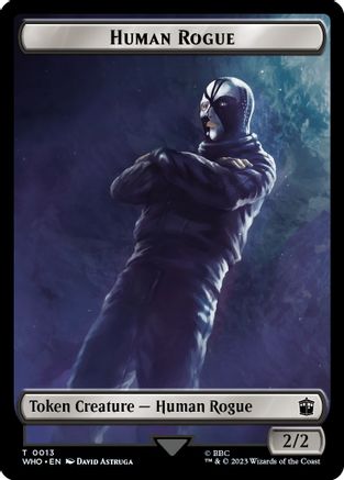 Human Rogue // Beast Double-Sided Token (WHO-13 // 17) - Universes Beyond: Doctor Who Foil