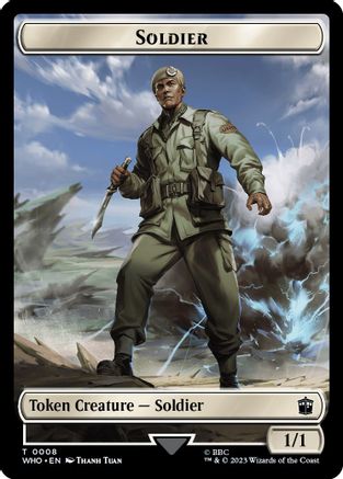 Soldier // Cyberman Double-Sided Token (WHO-8 // 24) - Universes Beyond: Doctor Who Foil