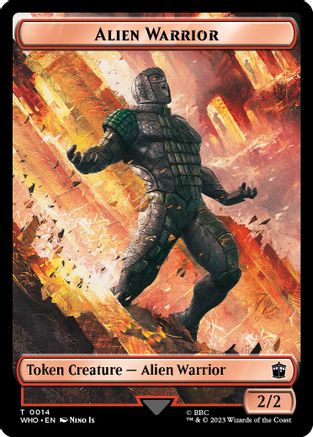 Alien Warrior // Treasure (0030) Double-Sided Token (WHO-14 // 30) - Universes Beyond: Doctor Who