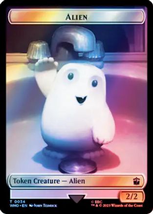 Alien // Cyberman Double-Sided Token (Surge Foil) (WHO-34 // 56) - Universes Beyond: Doctor Who Foil