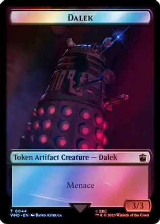 Dalek // Clue (0054) Double-Sided Token (Surge Foil) (WHO-44 // 54) - Universes Beyond: Doctor Who Foil