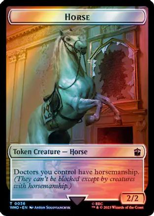 Horse // Alien Salamander Double-Sided Token (Surge Foil) (WHO-36 // 48) - Universes Beyond: Doctor Who Foil