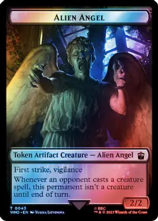 Alien Angel // Clue (0055) Double-Sided Token (Surge Foil) (WHO-43 // 55) - Universes Beyond: Doctor Who Foil