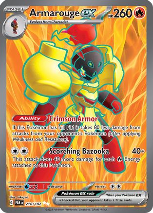 Armarouge ex 218/182  - Holofoil - Ultra Rare