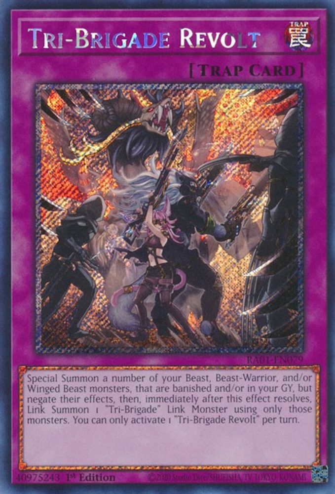 Tri-Brigade Revolt (Platinum Secret Rare) (RA01-EN079) - Platinum Secret Rare