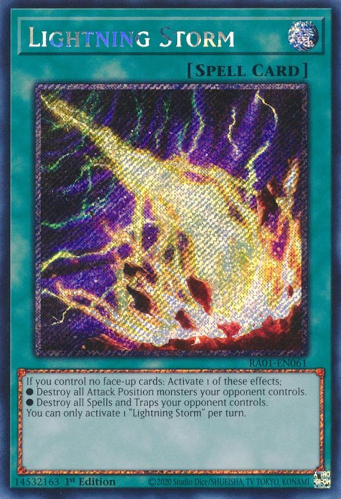 Lightning Storm (Platinum Secret Rare) (RA01-EN061) - Platinum Secret Rare