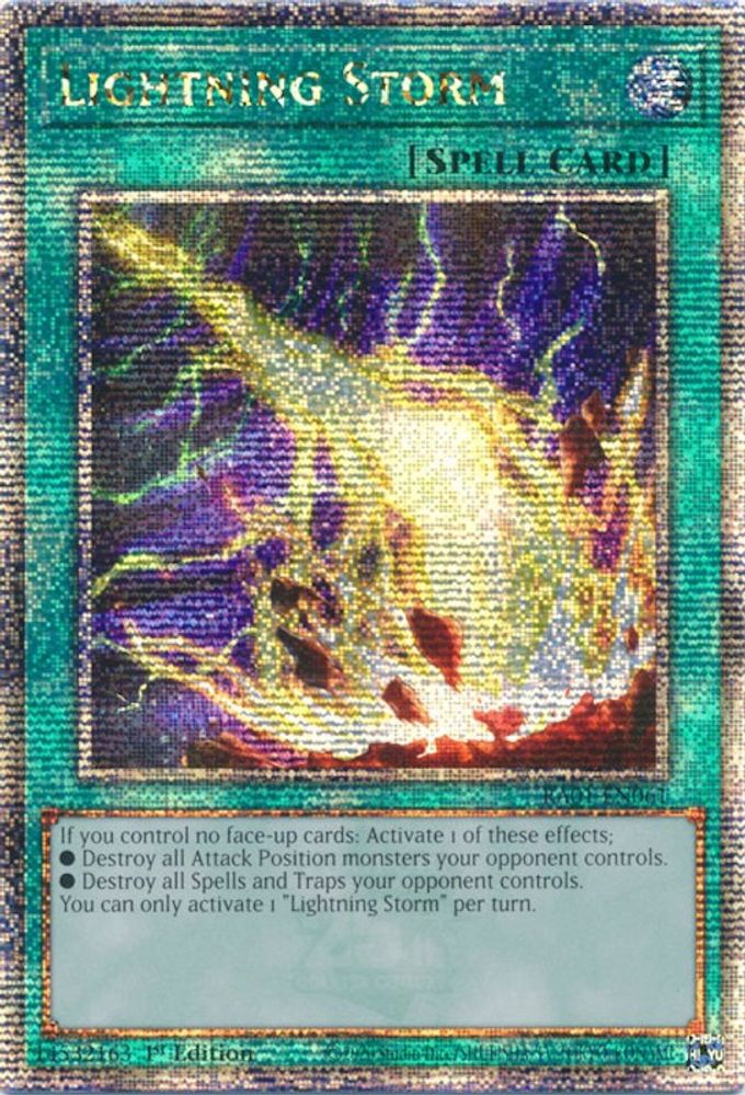 Lightning Storm (Quarter Century Secret Rare) (RA01-EN061) - Quarter Century Secret Rare
