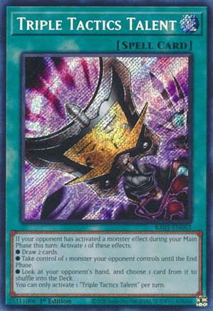 Triple Tactics Talent (Secret Rare) (RA01-EN063) - 25th Anniversary Rarity Collection 1st Edition