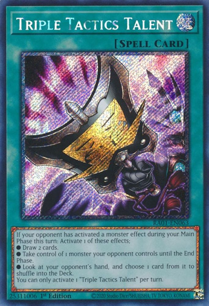 Triple Tactics Talent (Platinum Secret Rare) (RA01-EN063) - Platinum Secret Rare