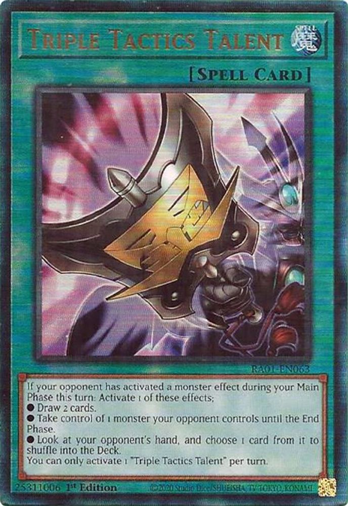 Triple Tactics Talent (PUR) (RA01-EN063) - Prismatic Ultimate Rare