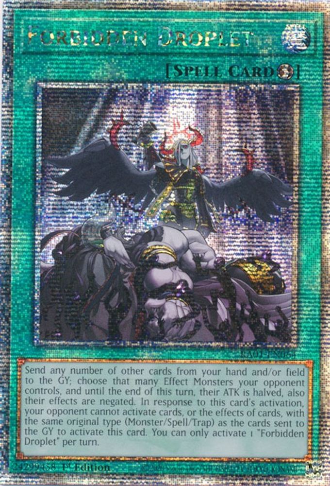 Forbidden Droplet (Quarter Century Secret Rare) (RA01-EN064) - Quarter Century Secret Rare