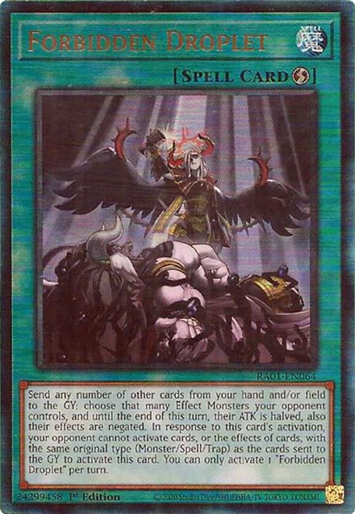 Forbidden Droplet (PUR) (RA01-EN064) - Prismatic Ultimate Rare