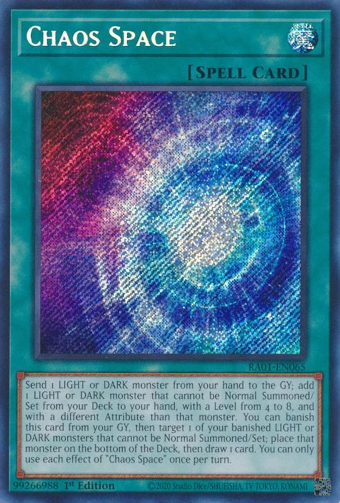Chaos Space (Secret Rare) (RA01-EN065) - Secret Rare