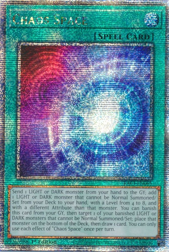 Chaos Space (Quarter Century Secret Rare) (RA01-EN065) - Quarter Century Secret Rare