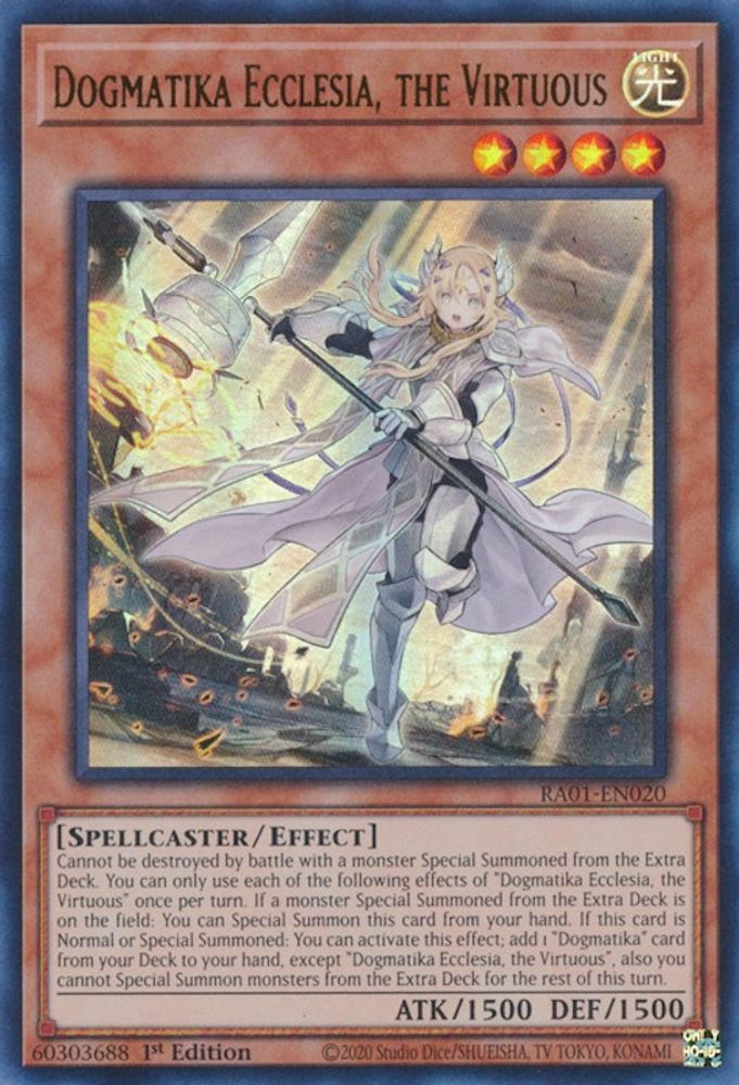 Dogmatika Ecclesia, the Virtuous (UR) (RA01-EN020) - Ultra Rare