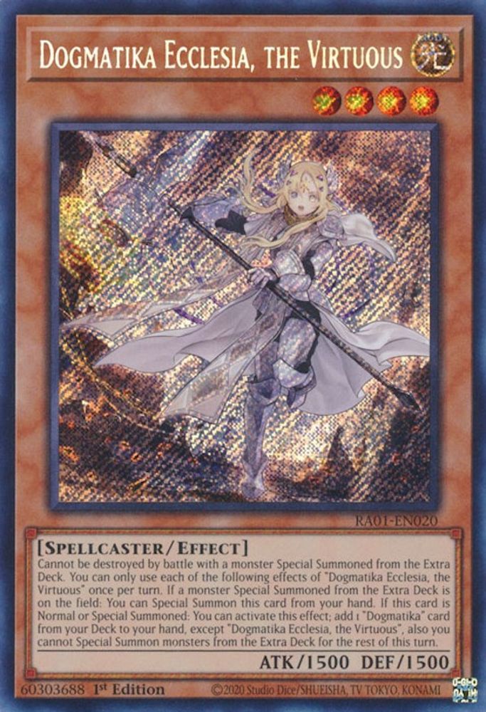 Dogmatika Ecclesia, the Virtuous (Secret Rare) (RA01-EN020) - Secret Rare