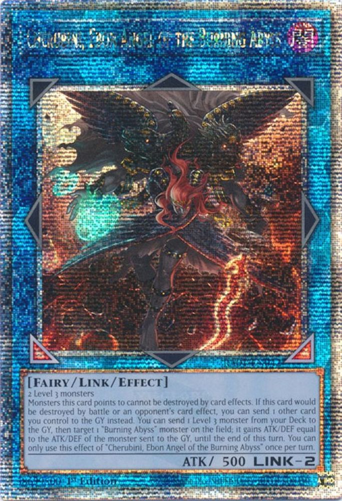 Cherubini, Ebon Angel of the Burning Abyss (Quarter Century Secret Rare) (RA01-EN042) - Quarter Century Secret Rare