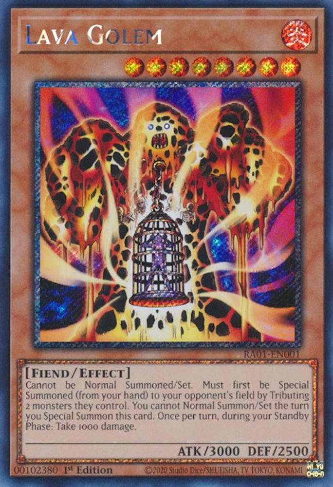 Lava Golem (Platinum Secret Rare) (RA01-EN001) - Platinum Secret Rare