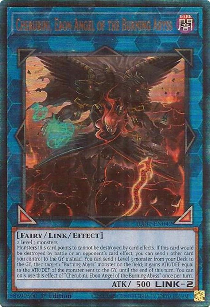 Cherubini, Ebon Angel of the Burning Abyss (PUR) (RA01-EN042) - Prismatic Ultimate Rare