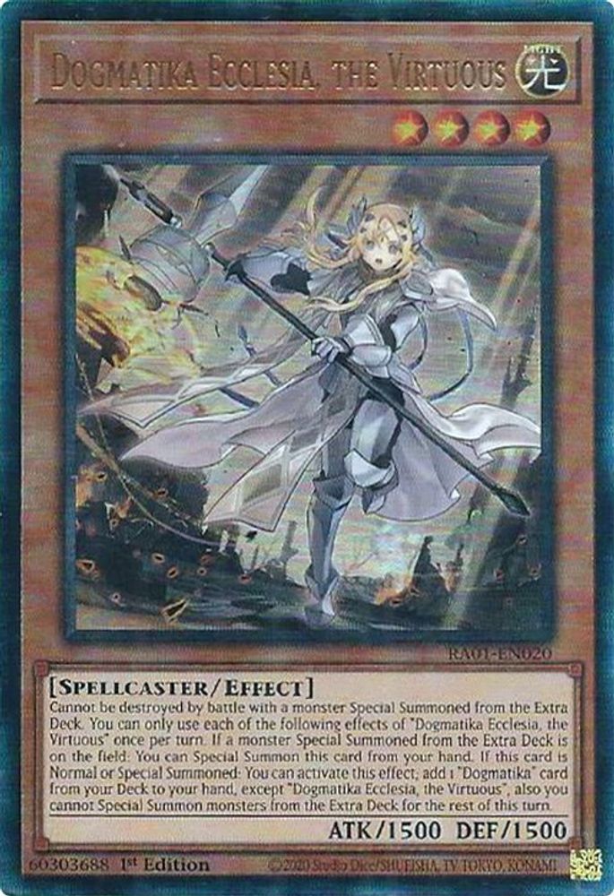 Dogmatika Ecclesia, the Virtuous (PUR) (RA01-EN020) - Prismatic Ultimate Rare