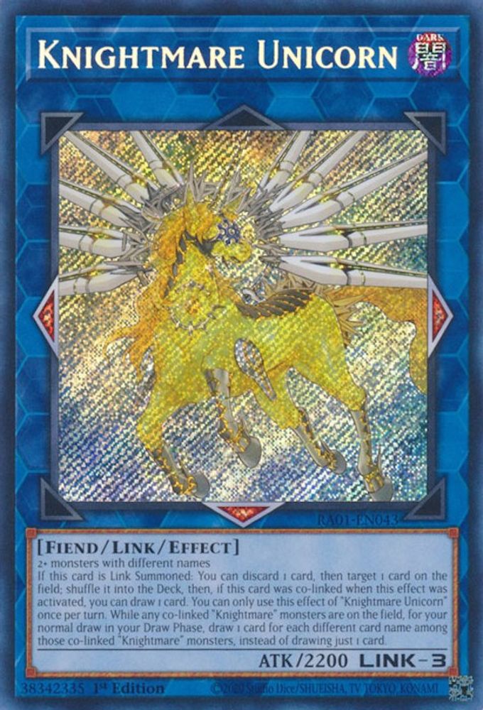 Knightmare Unicorn (Secret Rare) (RA01-EN043) - Secret Rare
