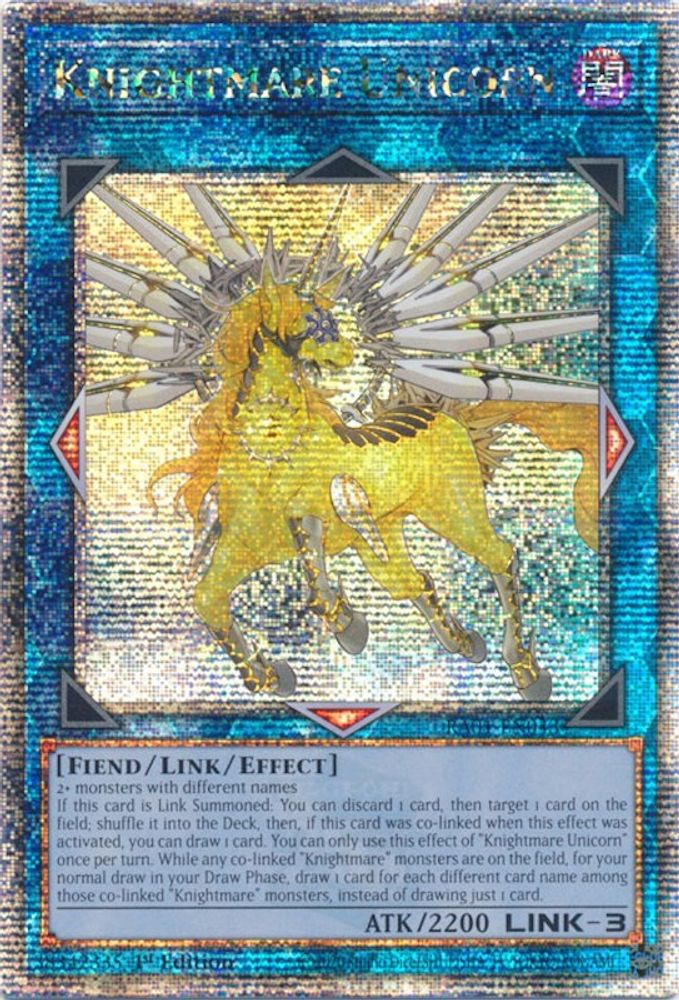 Knightmare Unicorn (Quarter Century Secret Rare) (RA01-EN043) - Quarter Century Secret Rare