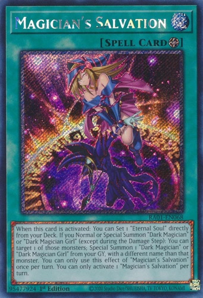 Magician's Salvation (Platinum Secret Rare) (RA01-EN068) - Platinum Secret Rare