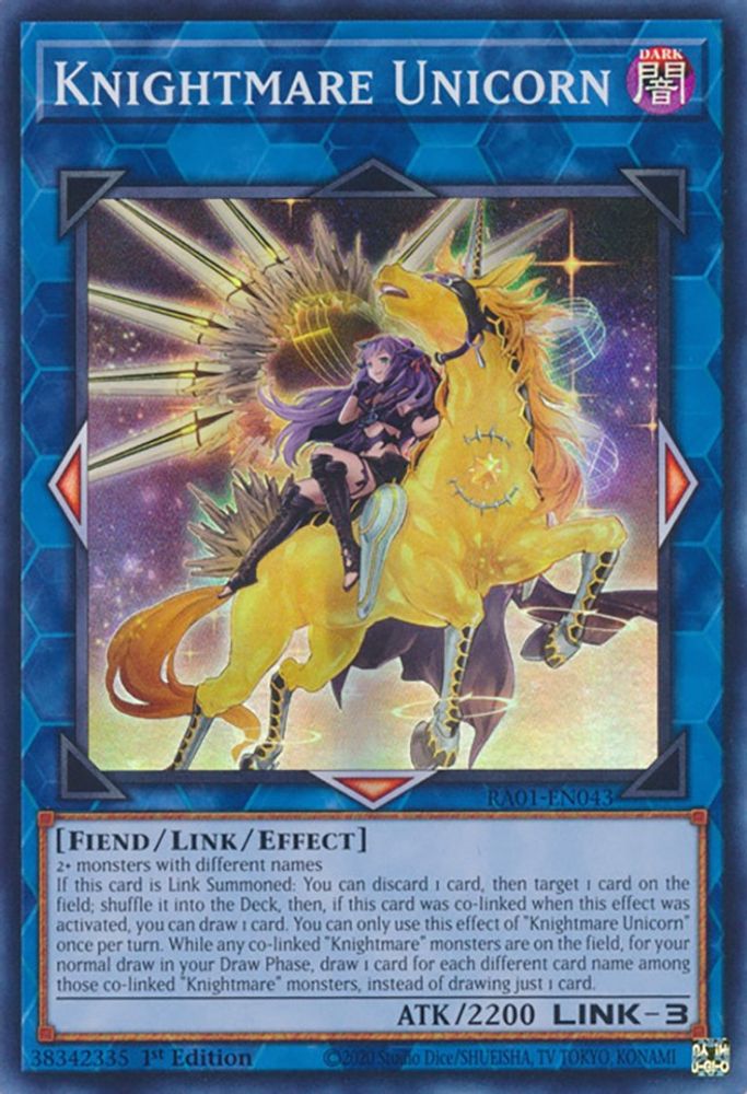 Knightmare Unicorn (Alternate Art) (RA01-EN043) - Super Rare