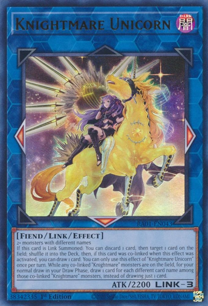 Knightmare Unicorn (Alternate Art) (UR) (RA01-EN043) - Ultra Rare