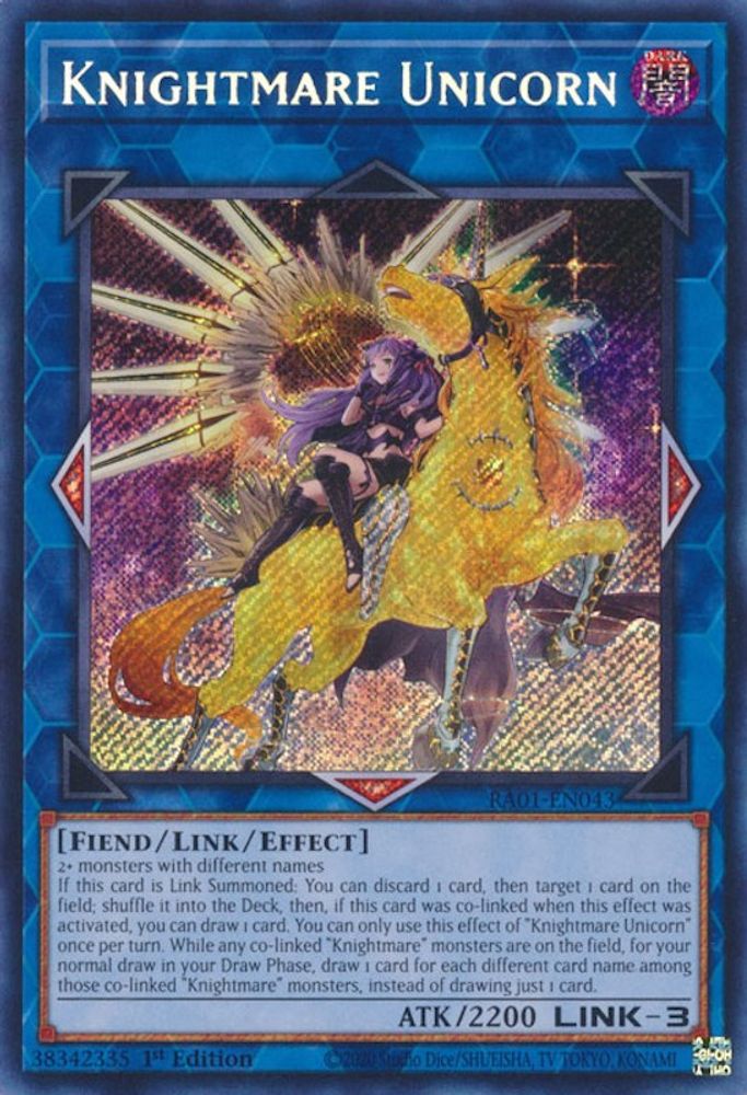 Knightmare Unicorn (Alternate Art) (Secret Rare) (RA01-EN043) - Secret Rare