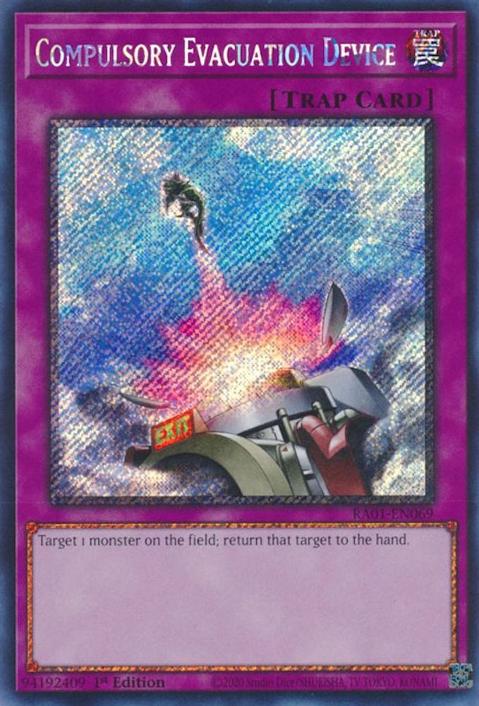 Compulsory Evacuation Device (Platinum Secret Rare) (RA01-EN069) - Platinum Secret Rare