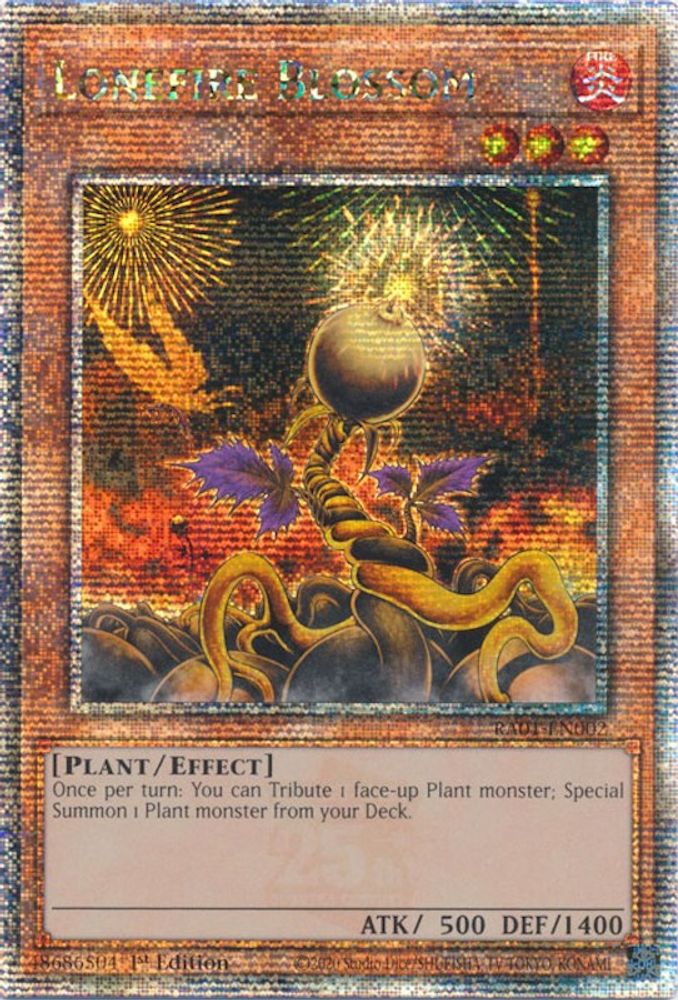 Lonefire Blossom (Quarter Century Secret Rare) (RA01-EN002) - Quarter Century Secret Rare