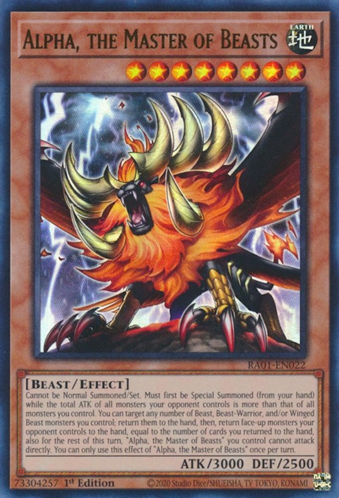 Alpha, the Master of Beasts (UR) (RA01-EN022) - Ultra Rare