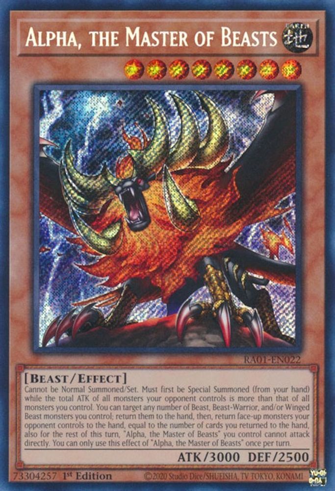 Alpha, le maître des bêtes [RA01-EN022] Secret Rare 