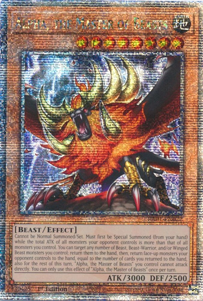 Alpha, le maître des bêtes [RA01-EN022] Quarter Century Secret Rare 
