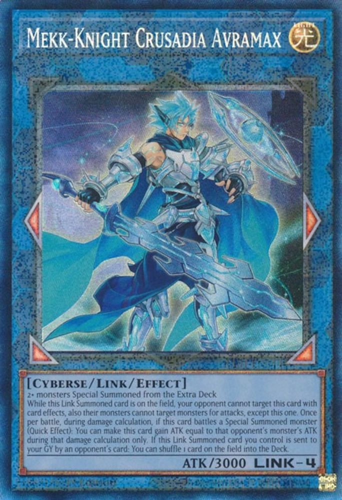 Mekk-Knight Crusadia Avramax [RA01-EN044] Collectionneur prismatique rare 