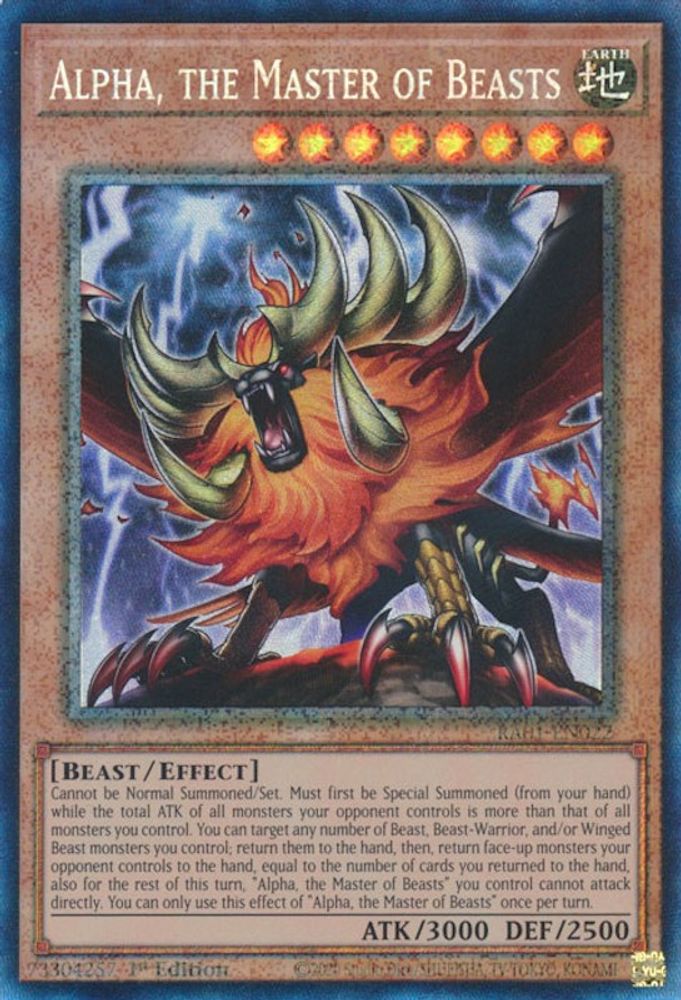 Alpha, the Master of Beasts (PCR) (RA01-EN022) - Prismatic Collector's Rare