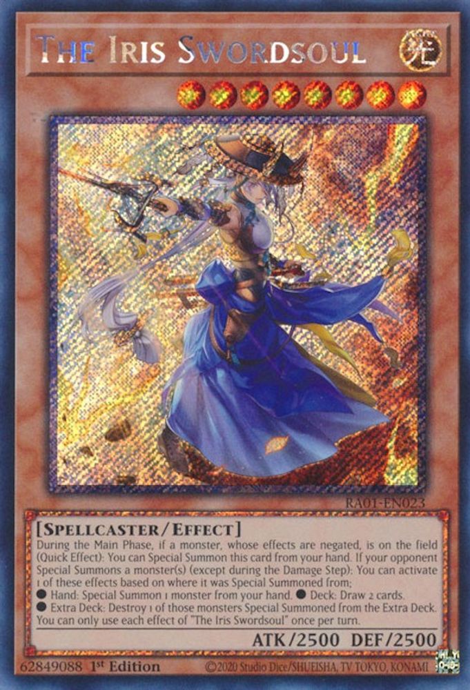 The Iris Swordsoul (Platinum Secret Rare) (RA01-EN023) - Platinum Secret Rare