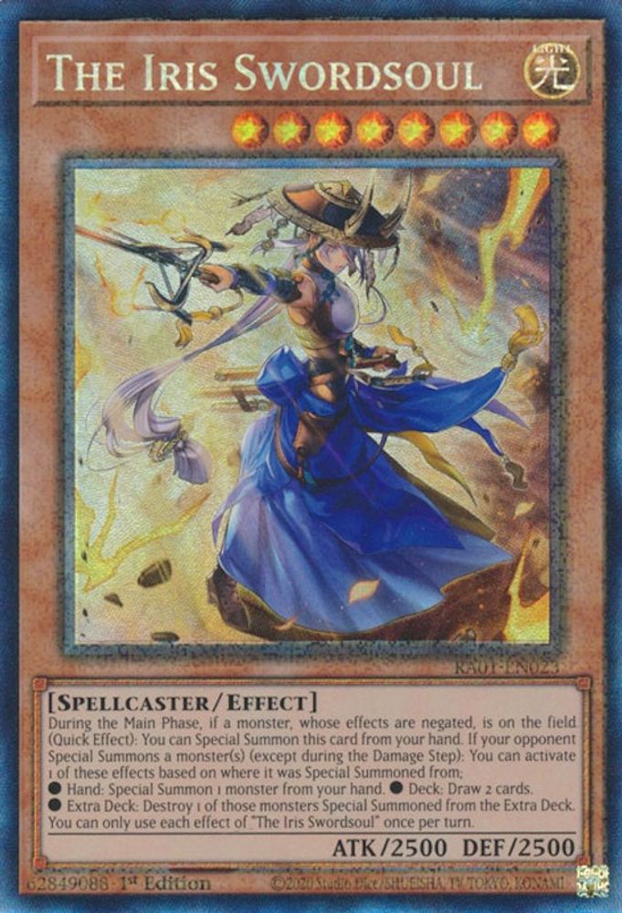 L'Iris Swordsoul [RA01-EN023] Collectionneur prismatique rare 