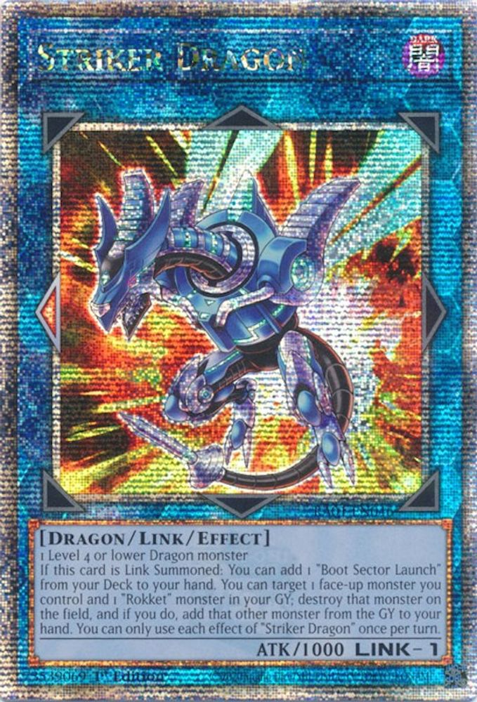 Striker Dragon (Quarter Century Secret Rare) (RA01-EN046) - Quarter Century Secret Rare