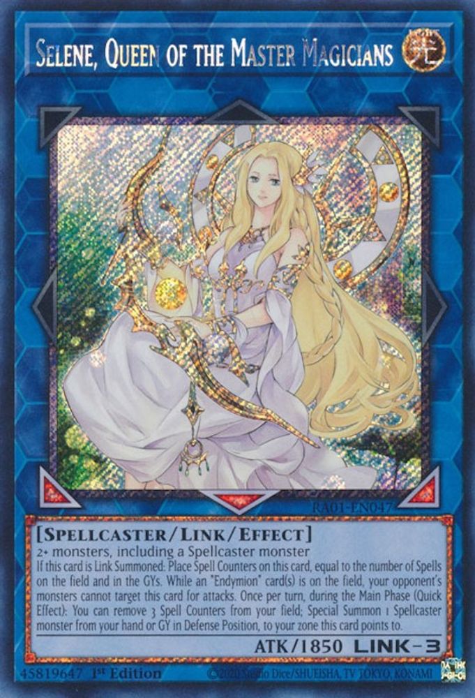 Séléné, reine des maîtres magiciens [RA01-EN047] Platinum Secret Rare 