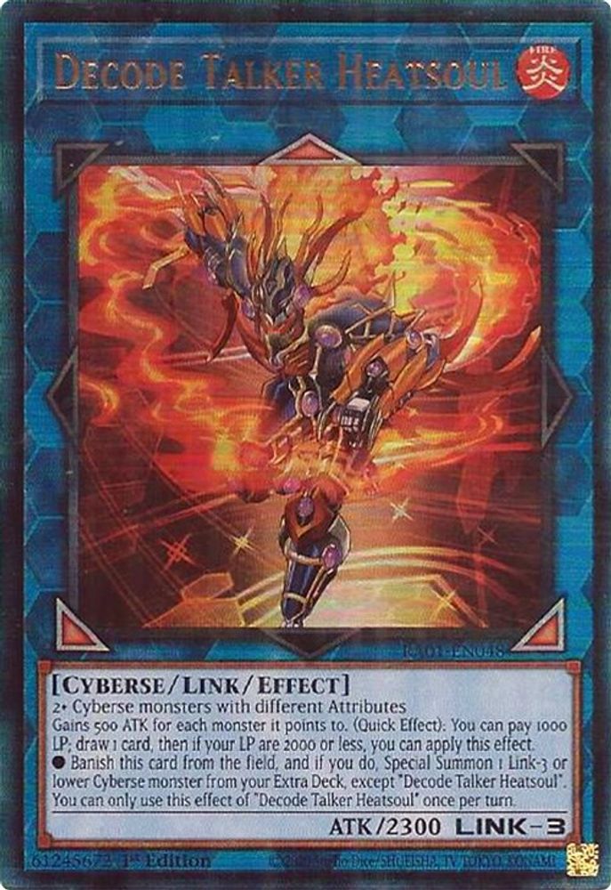 Decode Talker Heatsoul [RA01-EN048] Prismatique Ultimate Rare 