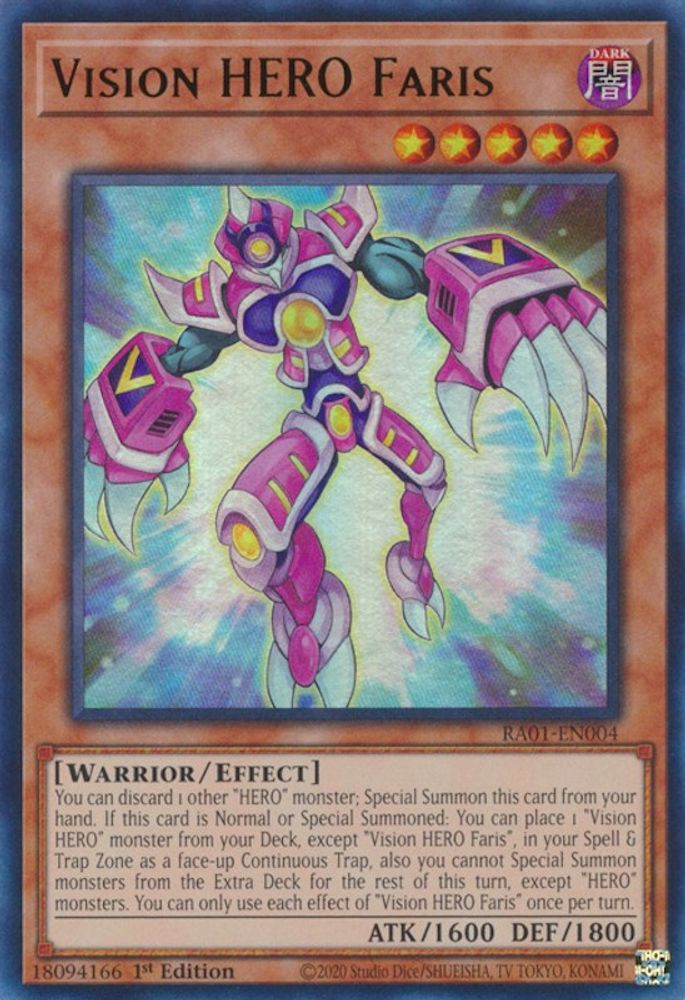 Vision HÉROS Faris [RA01-EN004] Ultra Rare 