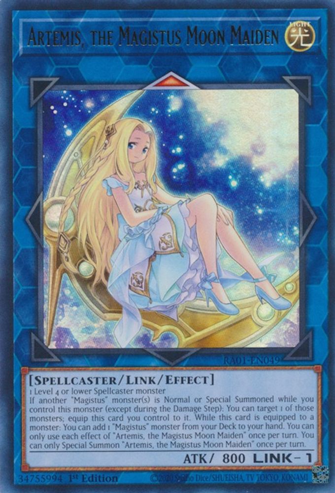 Artemis, la Magistus Moon Maiden [RA01-EN049] Ultra Rare 