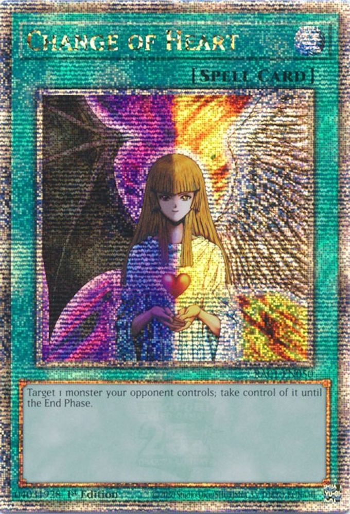 Change of Heart (Quarter Century Secret Rare) (RA01-EN050) - Quarter Century Secret Rare