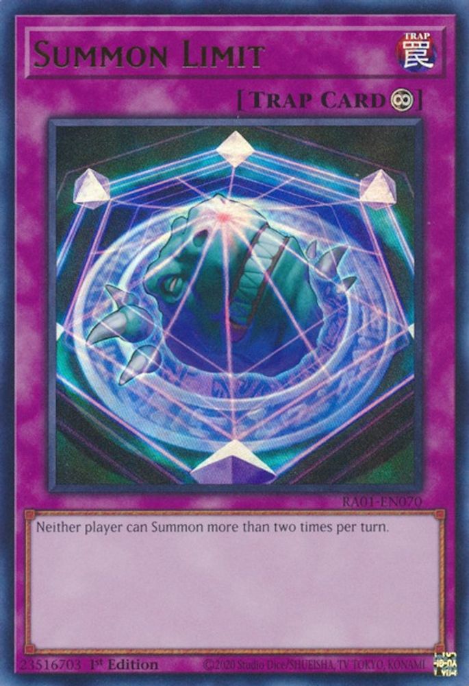 Summon Limit (UR) (RA01-EN070) - Ultra Rare