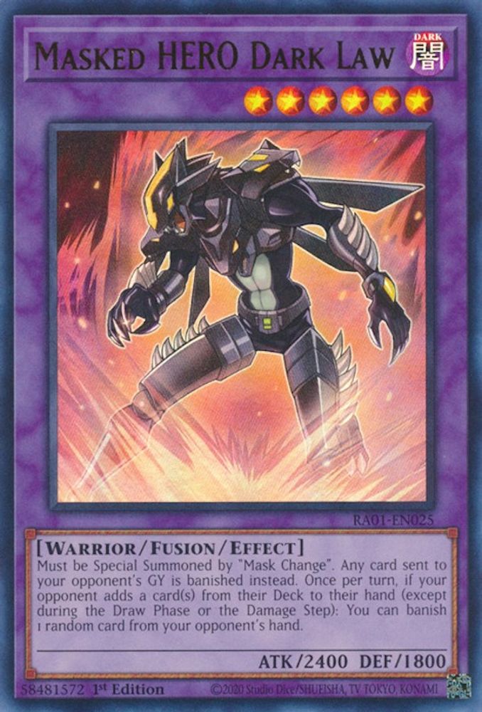 Masked HERO Dark Law (UR) (RA01-EN025) - Ultra Rare